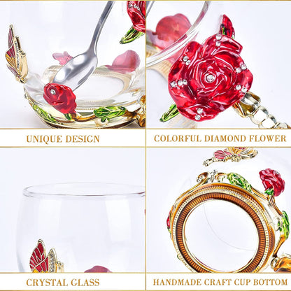 Butterfly Flower Tea Cup Gift